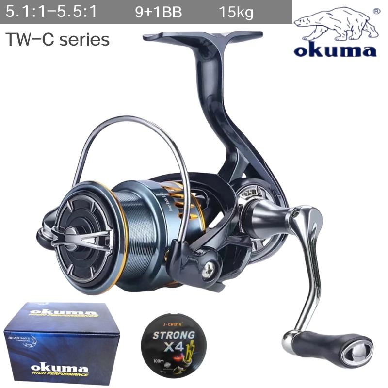 オクマの新型スピニングリール、ギア比5.5:1、15kgの強 - Kastking Reel Zephyr のレビューと価格