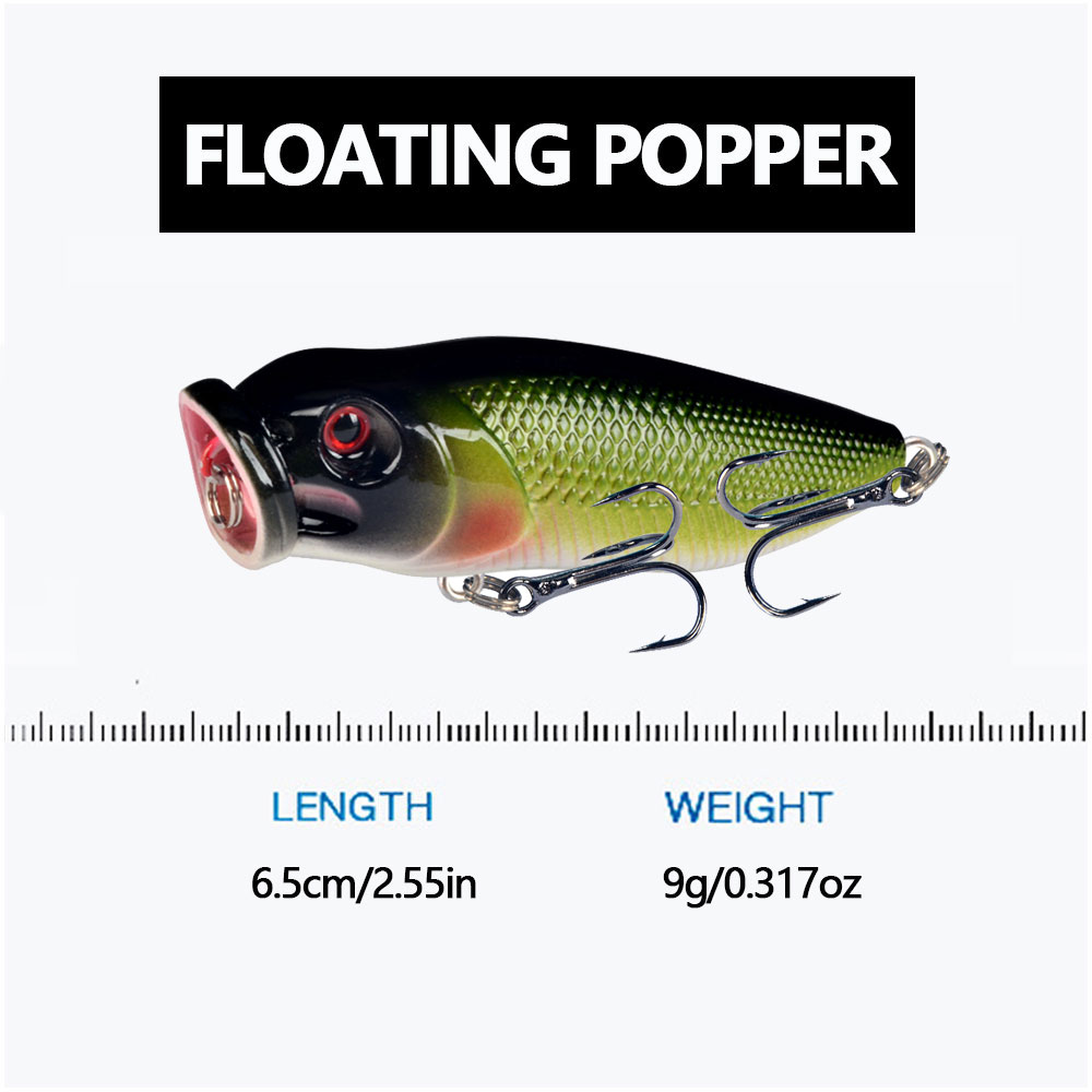 1pc ポッパー釣りルアートップウォーターポッパーウォブラー - Fishing Lure Popper のレビューと価格